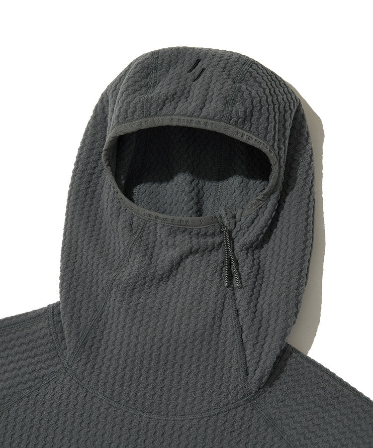 Welter Experiment Balaclava Calora Fleece Hoodie - Charcoal