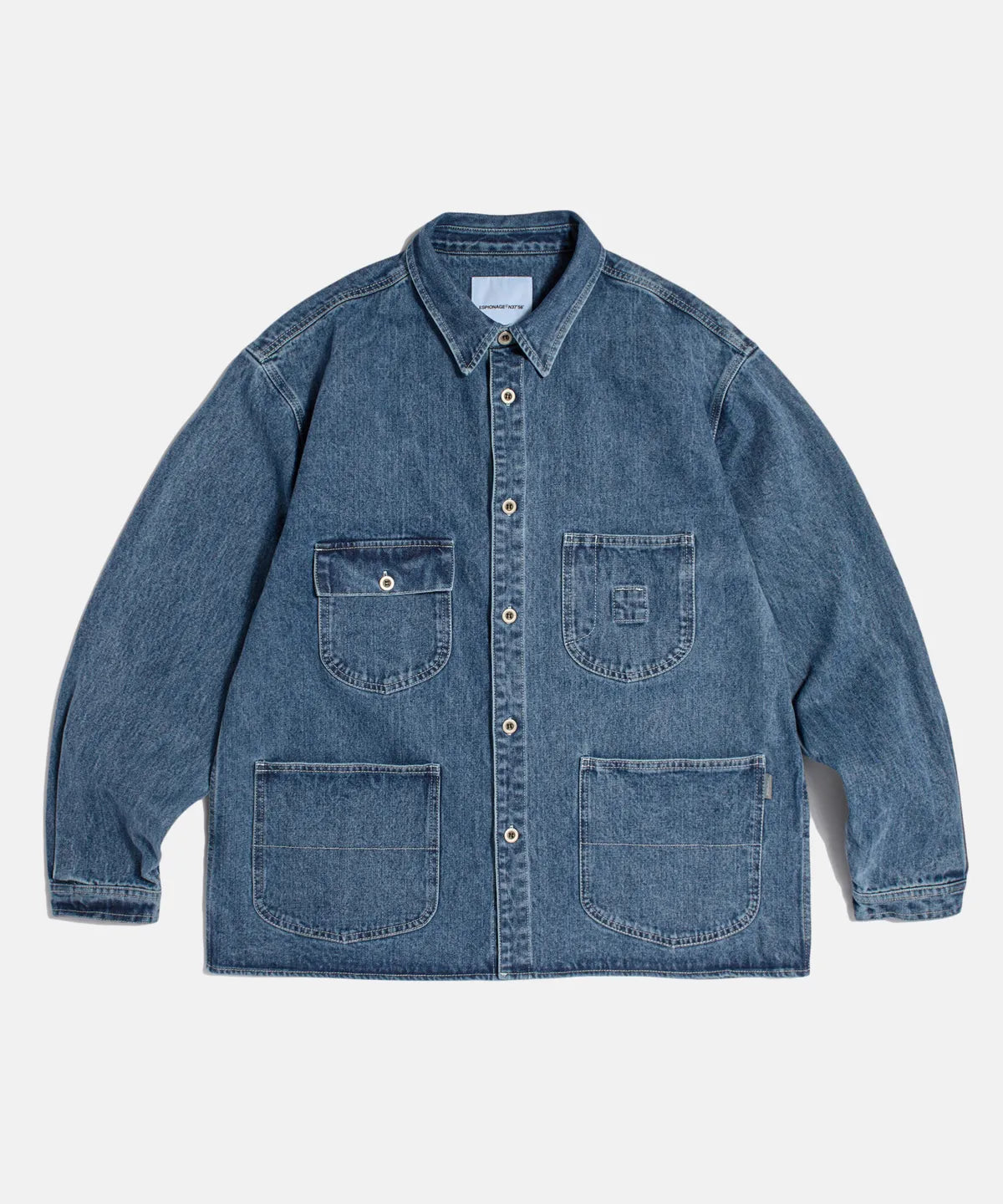 Espionage Denim Coverall Shirt Jacket - Washed Indigo
