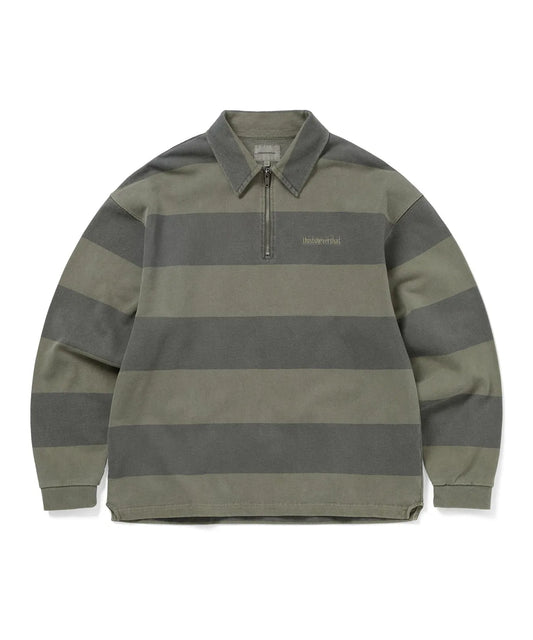 thisisneverthat Half Zip Polo Sweatshirt - Mud