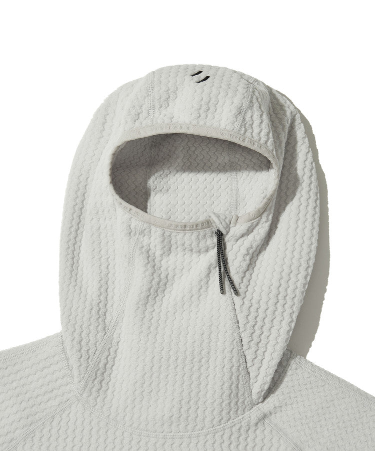 Welter Experiment Balaclava Calora Fleece Hoodie - White