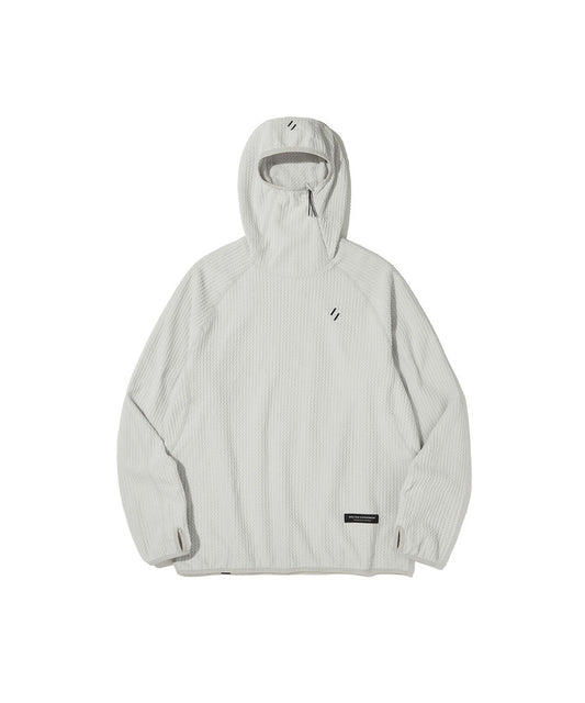 Welter Experiment Balaclava Calora Fleece Hoodie - White
