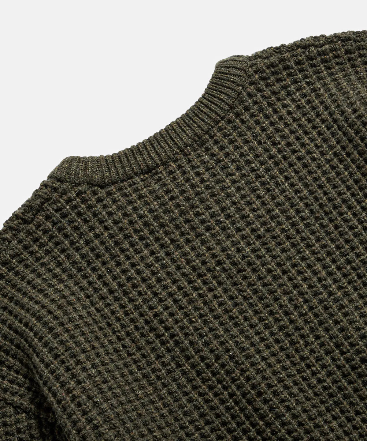 Espionage Heavyweight Waffle Knit Sweater - Olive