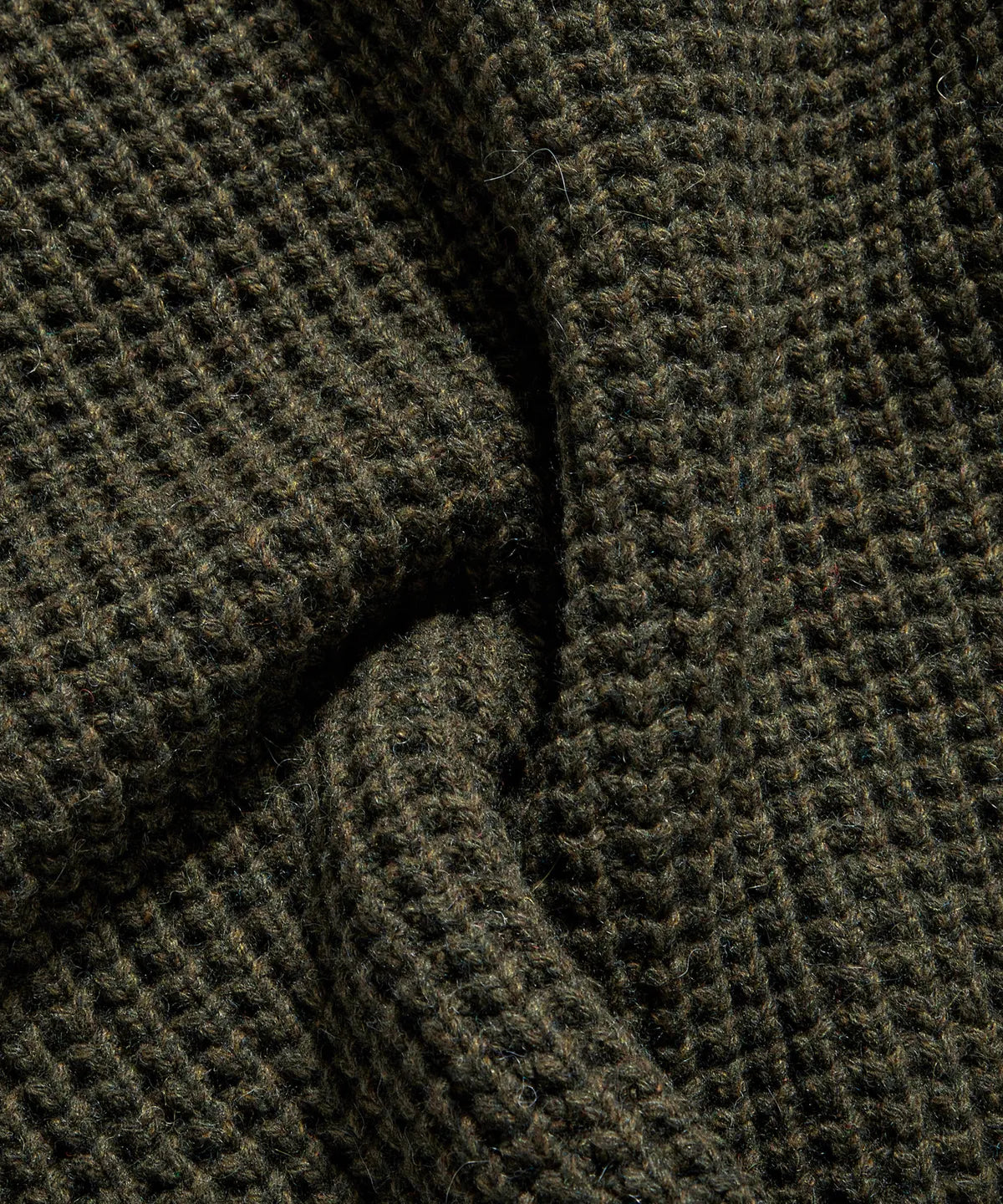 Espionage Heavyweight Waffle Knit Sweater - Olive