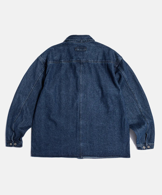 Espionage Denim Coverall Shirt Jacket - Mid Indigo