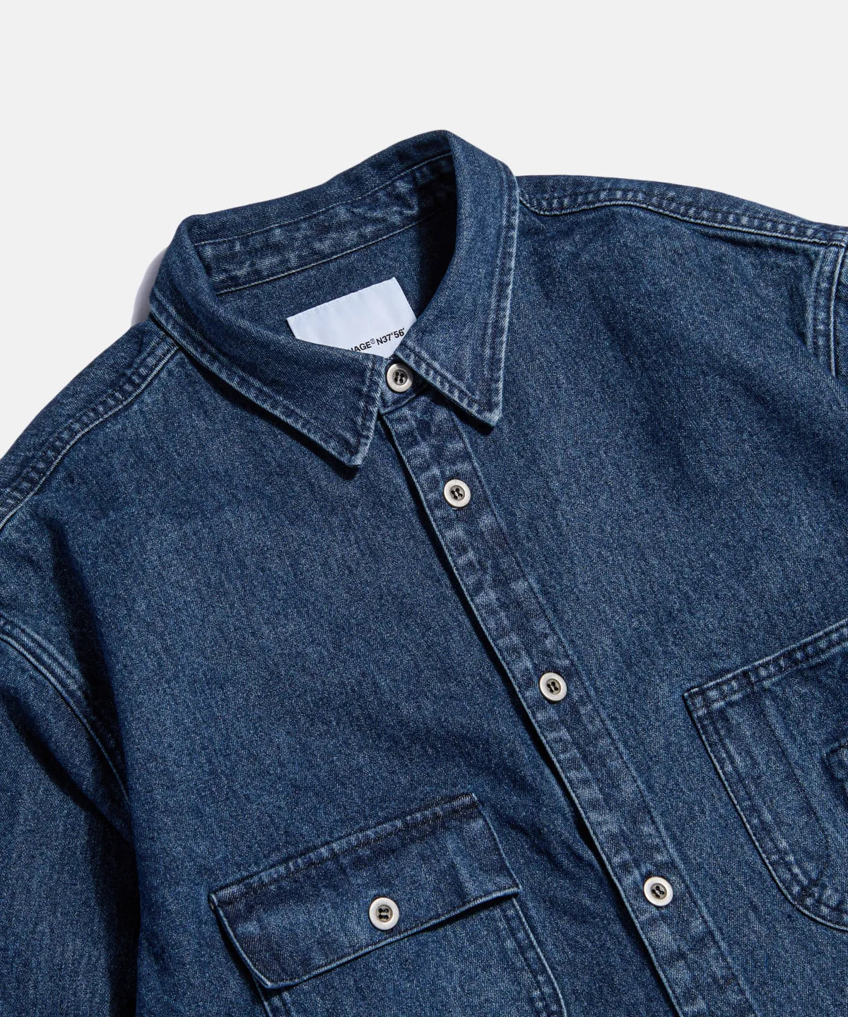 Espionage Denim Coverall Shirt Jacket - Mid Indigo
