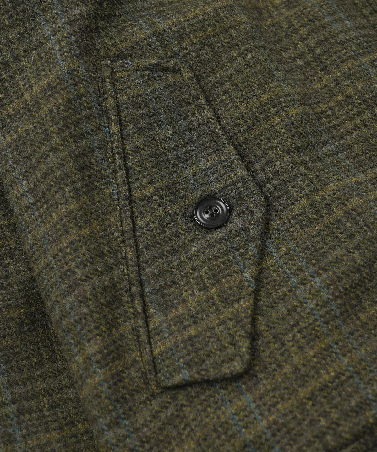 FrizmWorks Fluffy Wool Harrington Jacket - Seaweed