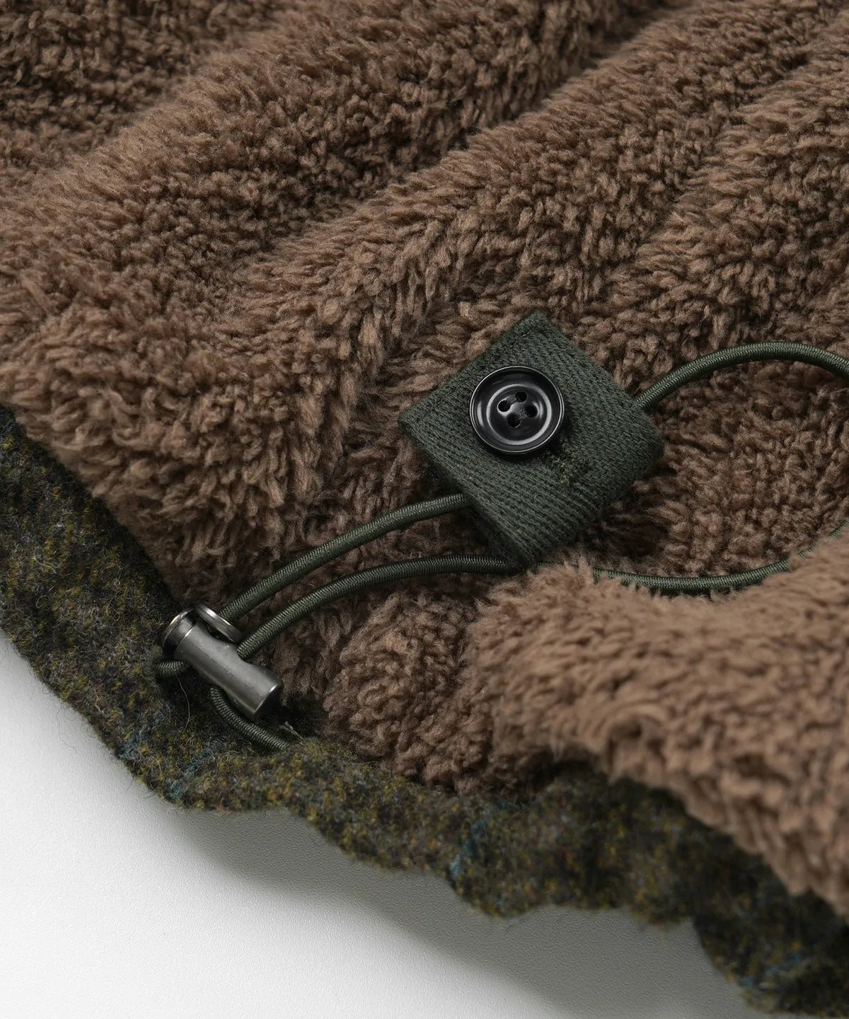 FrizmWorks Fluffy Wool Harrington Jacket - Seaweed