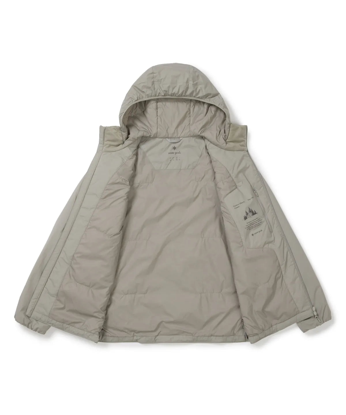 Snow Peak Summit Grid Primaloft Hood Jacket - Fog Grey