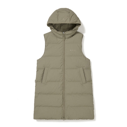 Snow Peak Women's Hooded Down Vest - Olive