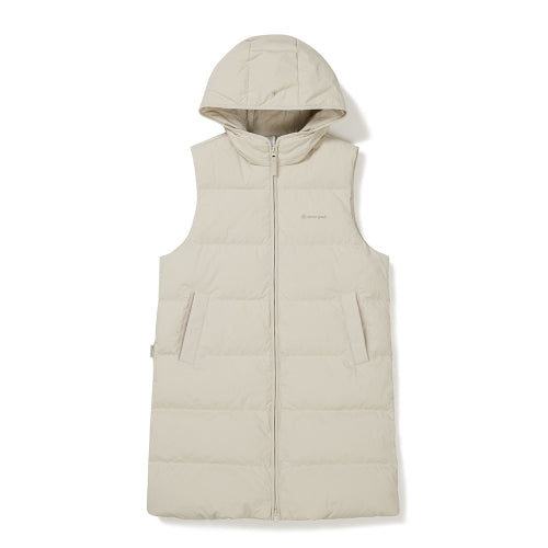 Snow Peak Women's Hooded Down Vest - Beige