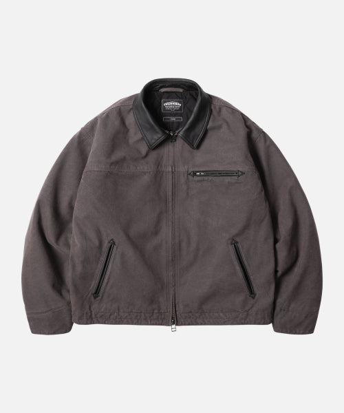 FrizmWorks Heavy Canvas Destroyed Work Jacket - Mud