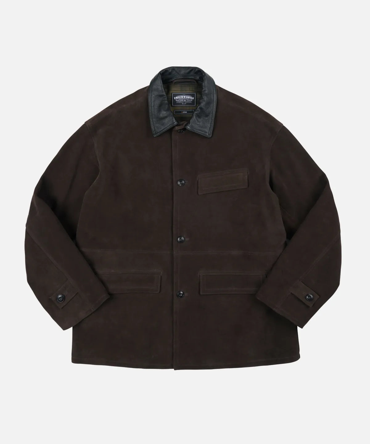 FrizmWorks Destroyed Cow Leather Jacket - Brown