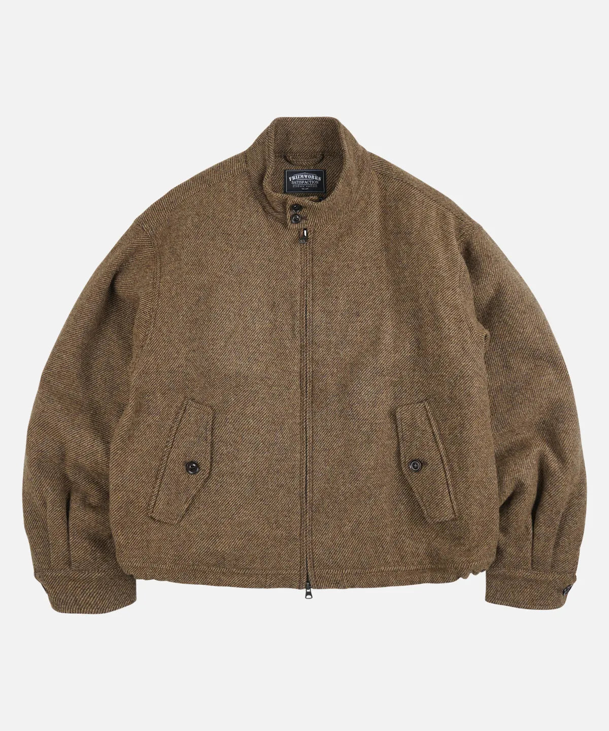 FrizmWorks Wool Harrington Jacket - Brown