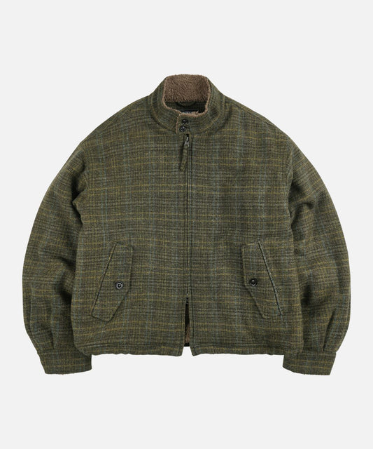 FrizmWorks Fluffy Wool Harrington Jacket - Seaweed
