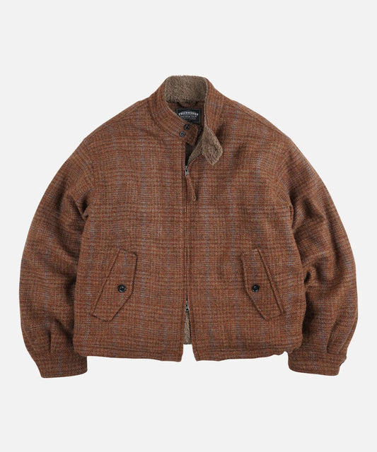 FrizmWorks Fluffy Wool Harrington Jacket - Maple