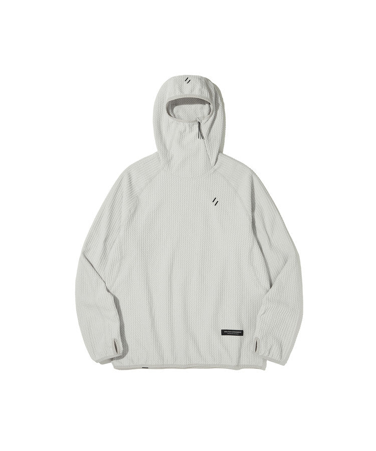 Welter Experiment Balaclava Calora Fleece Hoodie - White