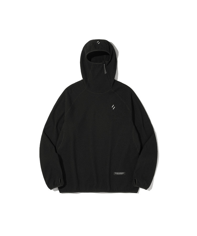 Welter Experiment Balaclava Calora Fleece Hoodie - Black