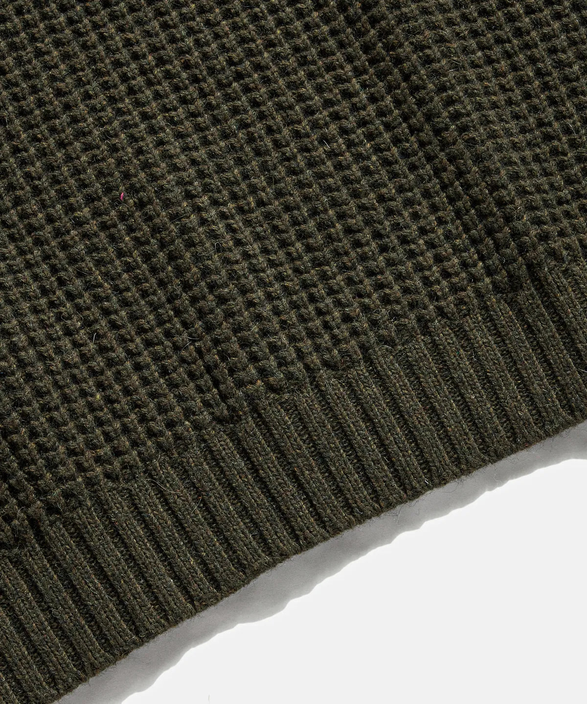 Espionage Heavyweight Waffle Knit Sweater - Olive