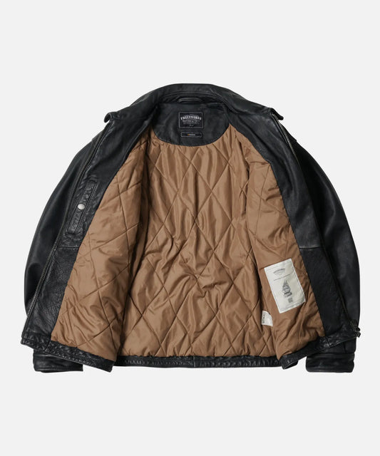 FrizmWorks Destroyed Cow Leather Jacket - Black
