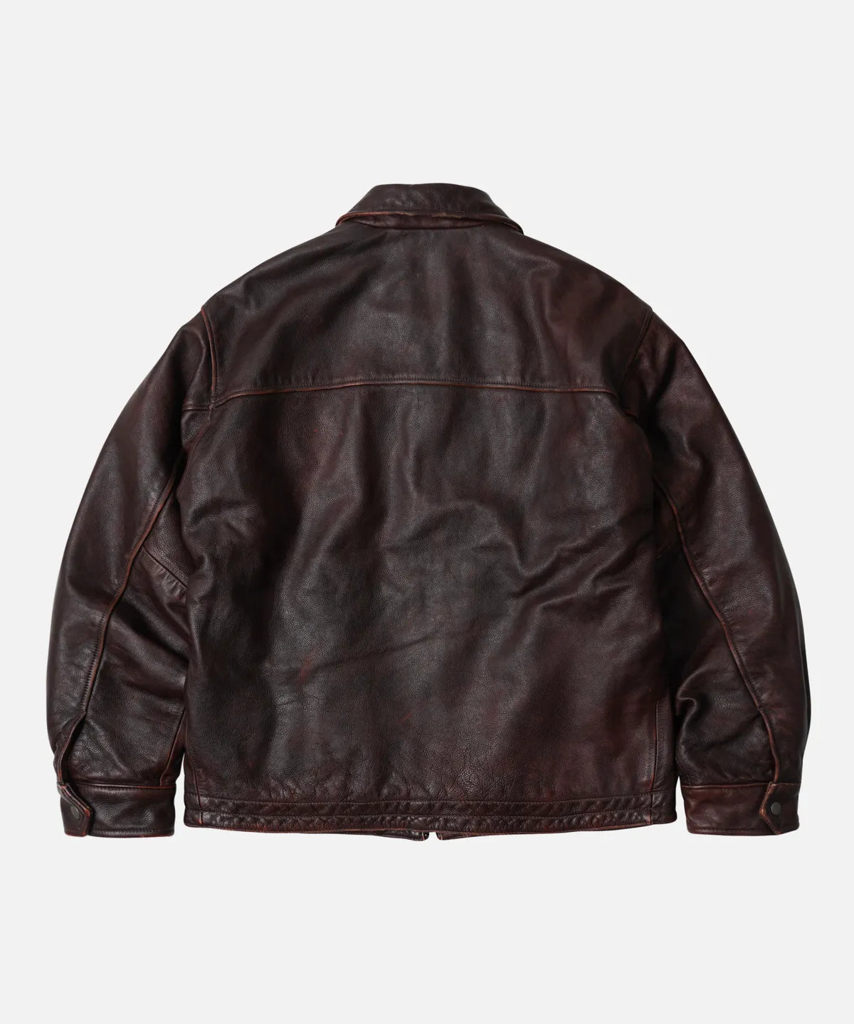 FrizmWorks Destroyed Cow Leather Jacket - Brown