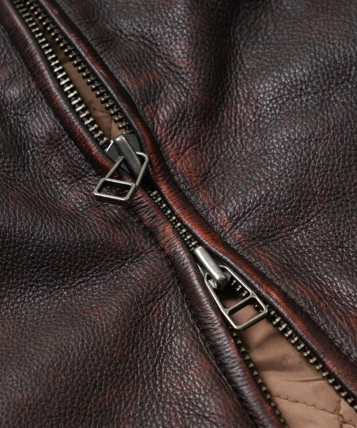 FrizmWorks Destroyed Cow Leather Jacket - Brown