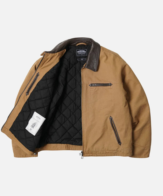FrizmWorks Heavy Canvas Destroyed Work Jacket - Tan