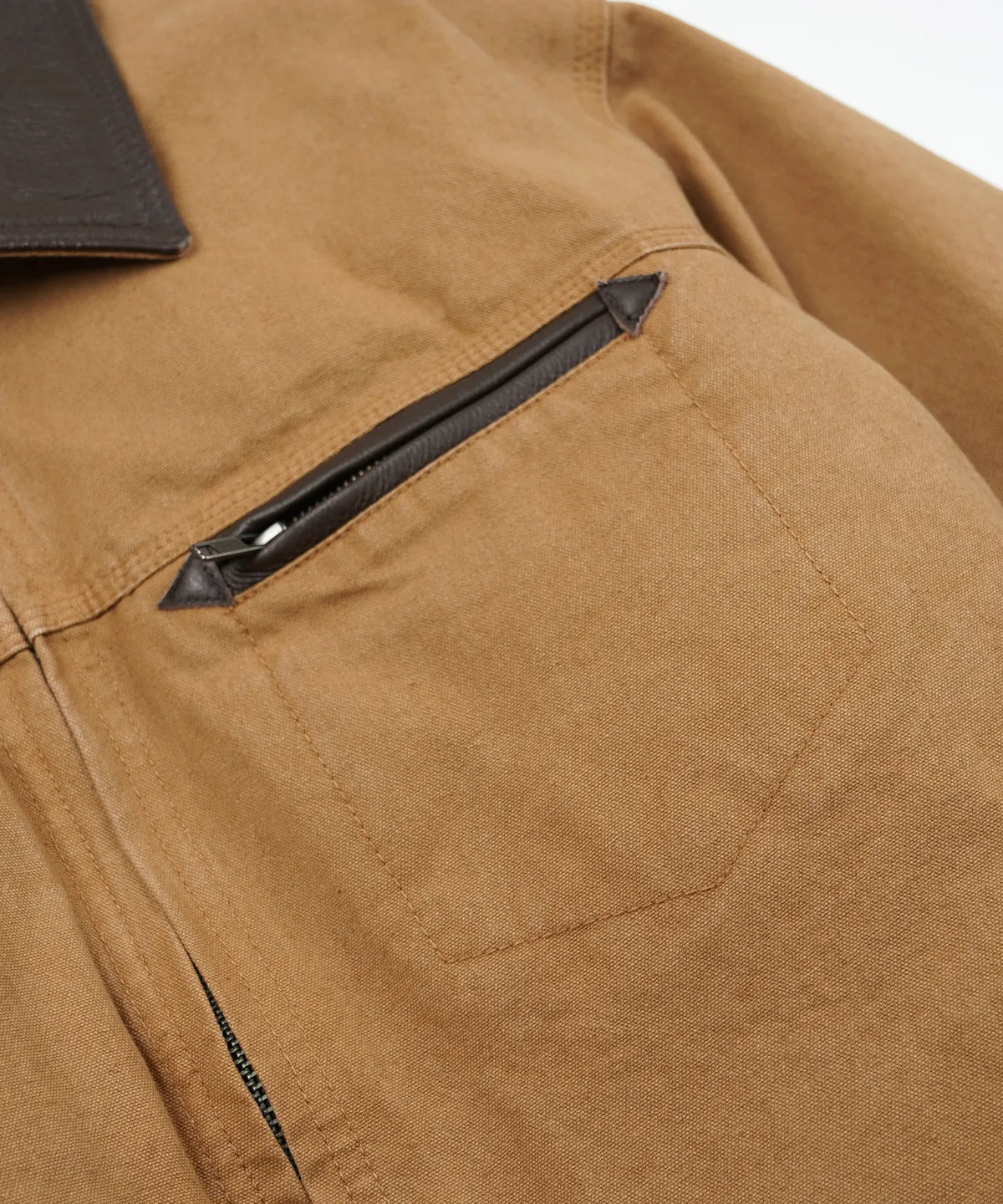 FrizmWorks Heavy Canvas Destroyed Work Jacket - Tan