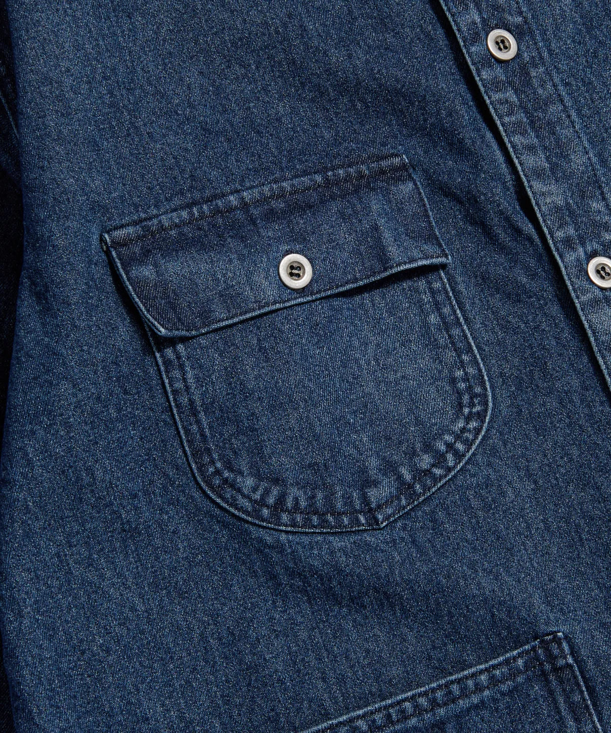 Espionage Denim Coverall Shirt Jacket - Mid Indigo