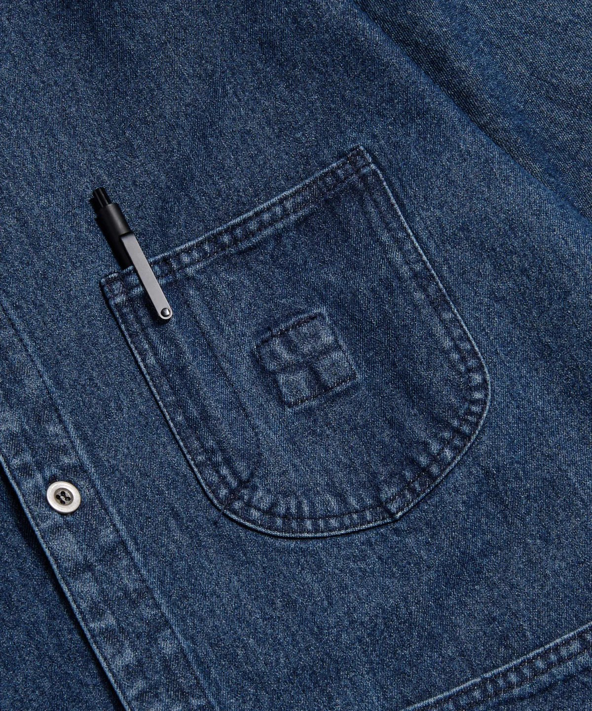 Espionage Denim Coverall Shirt Jacket - Mid Indigo