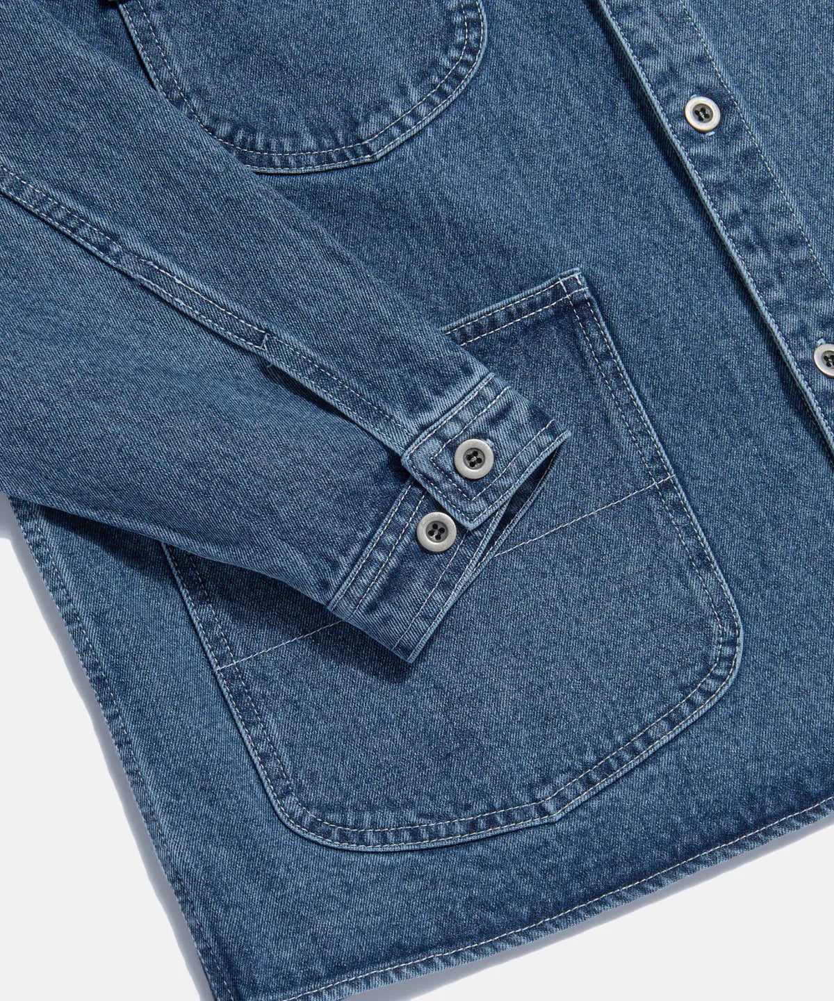Espionage Denim Coverall Shirt Jacket - Washed Indigo
