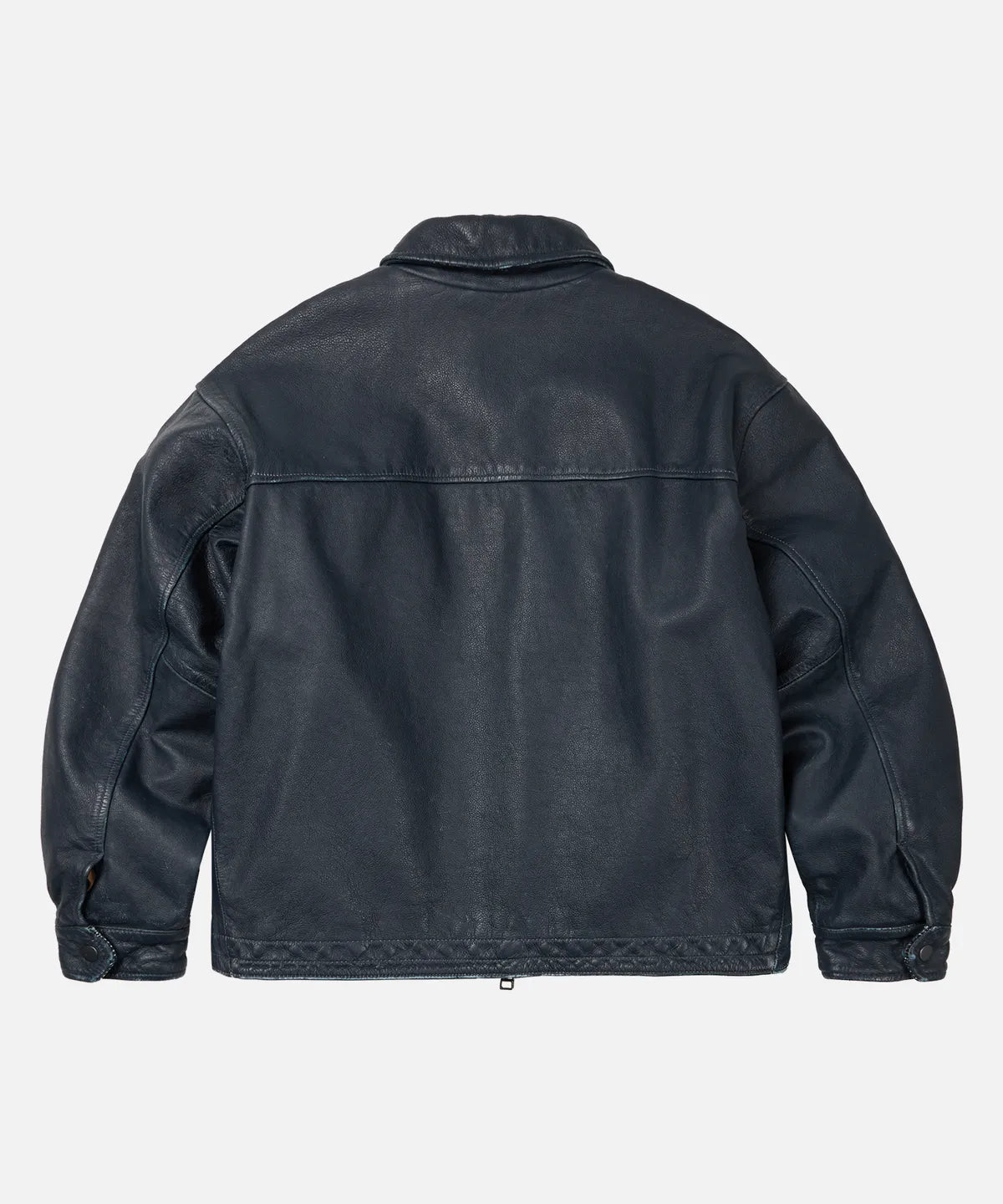 FrizmWorks Destroyed Cow Leather Jacket - Navy