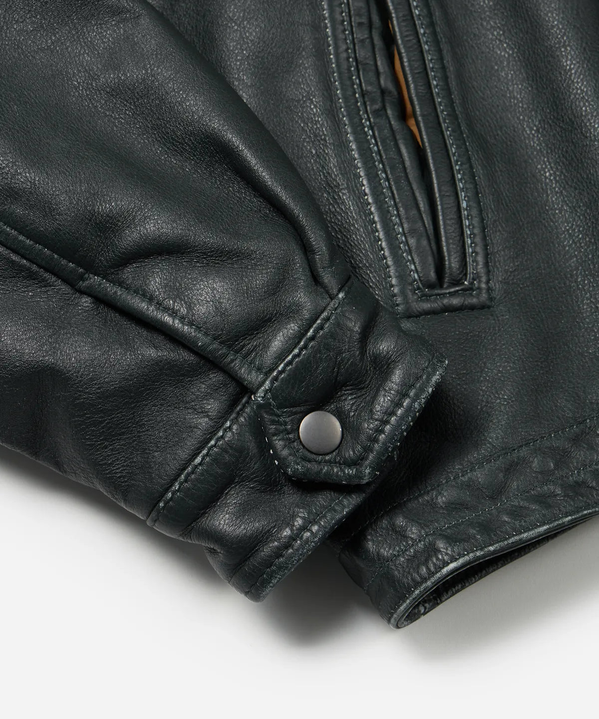 FrizmWorks Destroyed Cow Leather Jacket - Olive