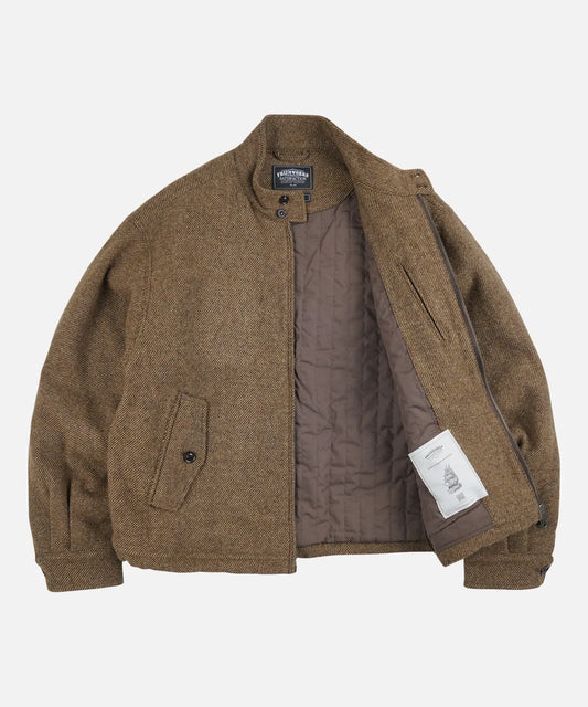 FrizmWorks Wool Harrington Jacket - Brown