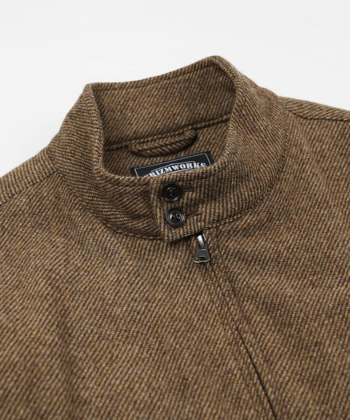 FrizmWorks Wool Harrington Jacket - Brown