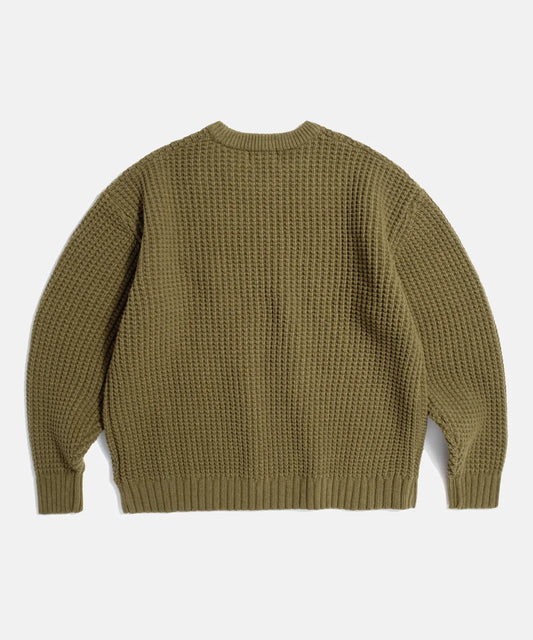 Espionage Heavyweight Waffle Knit Sweater - Cinnamon