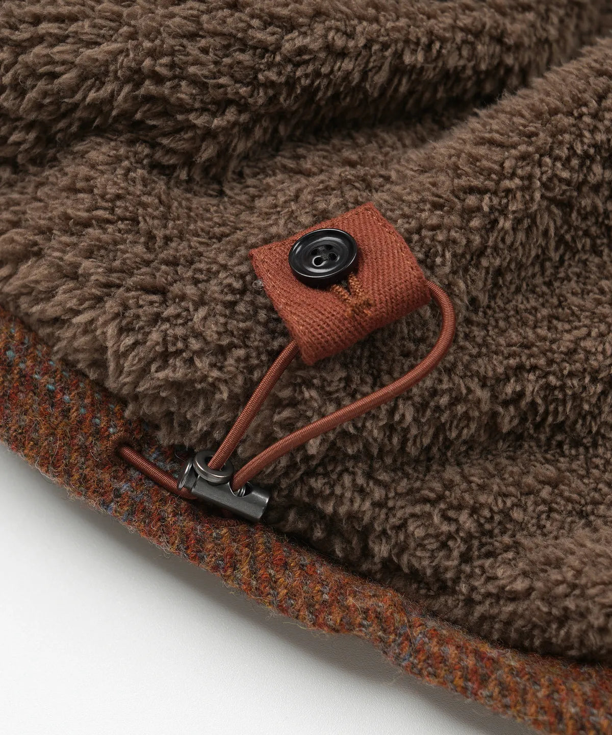 FrizmWorks Fluffy Wool Harrington Jacket - Maple