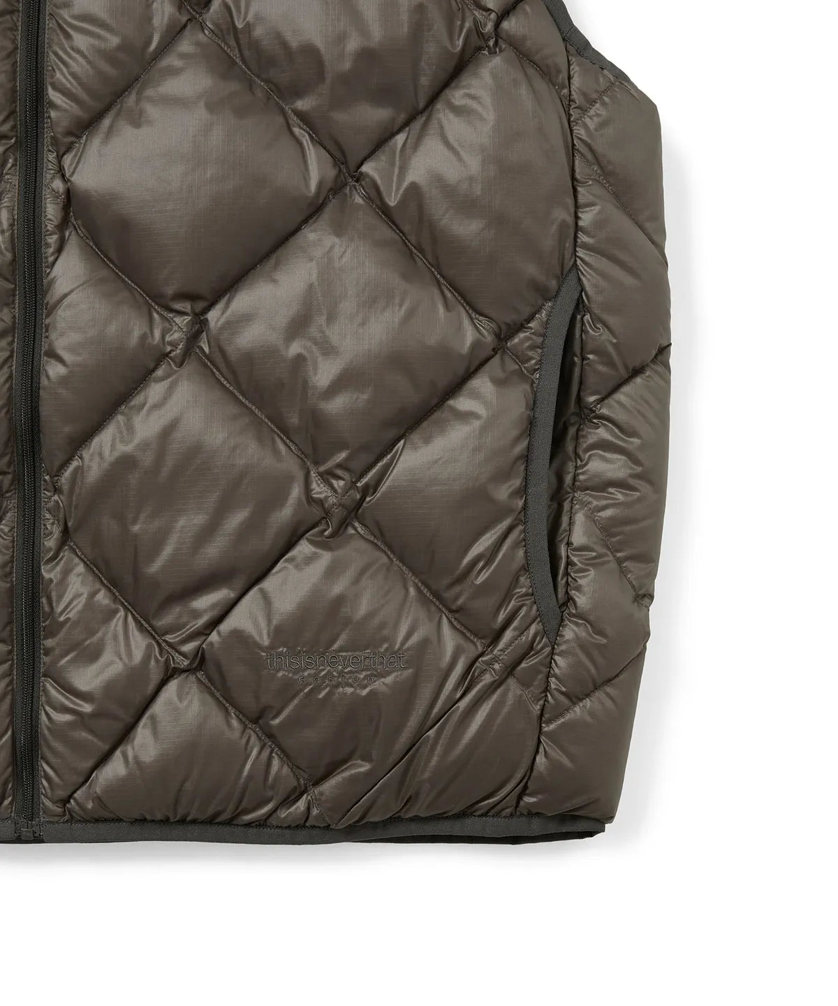 thisisneverthat PERTEX® Light Down Vest - Brown
