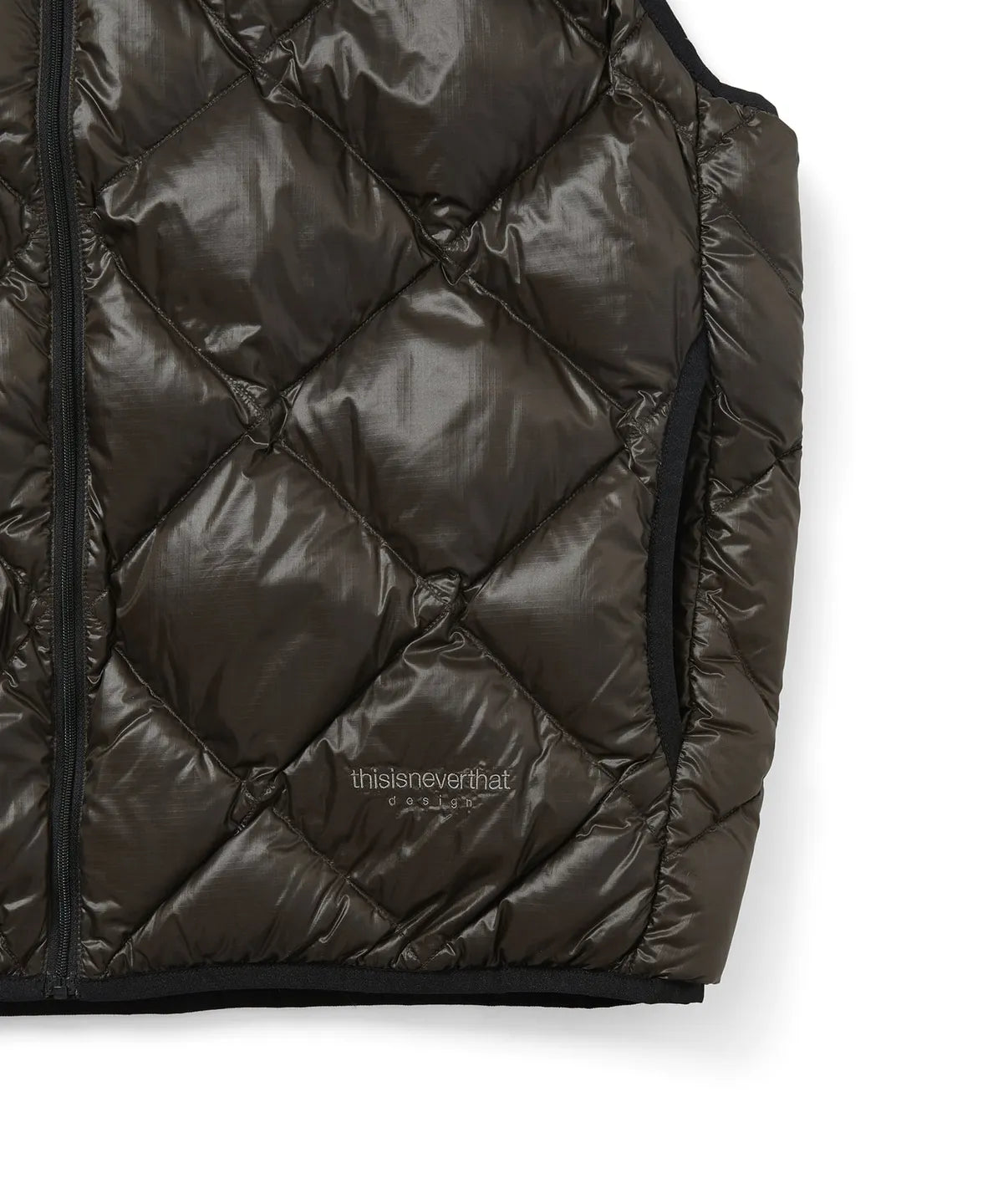 thisisneverthat PERTEX® Light Down Vest - Brown Black