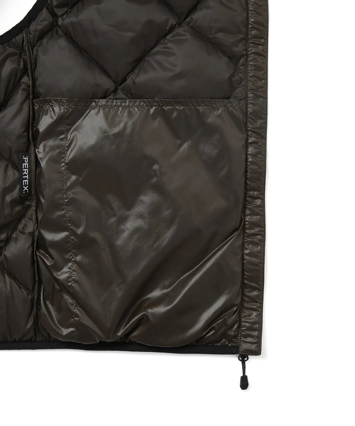 thisisneverthat PERTEX® Light Down Vest - Brown Black